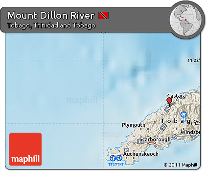 Shaded Relief Map of Mount Dillon River