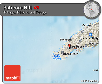 Shaded Relief Map of Patience Hill