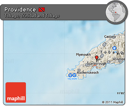 Shaded Relief Map of Providence