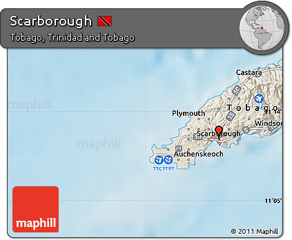 Shaded Relief Map of Scarborough