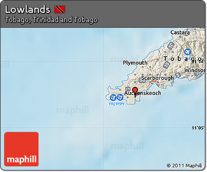 Shaded Relief Map of Lowlands