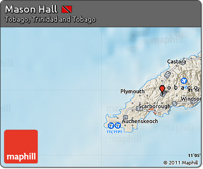 Shaded Relief Map of Mason Hall