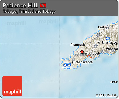 Shaded Relief Map of Patience Hill