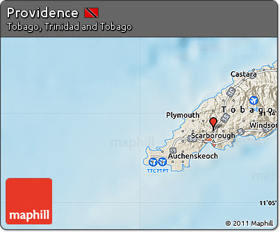 Shaded Relief Map of Providence