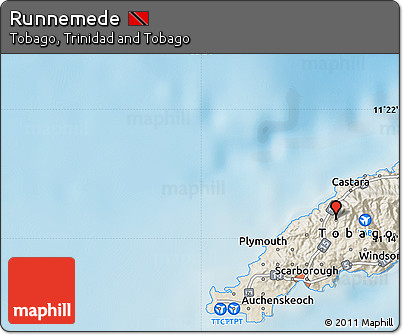 Shaded Relief Map of Runnemede
