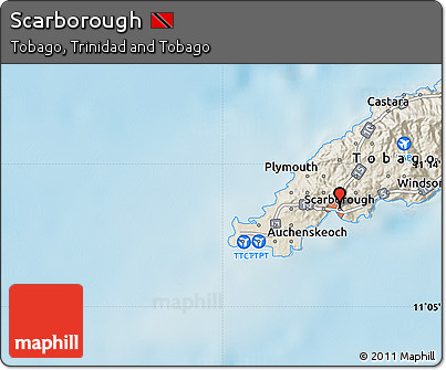 Shaded Relief Map of Scarborough
