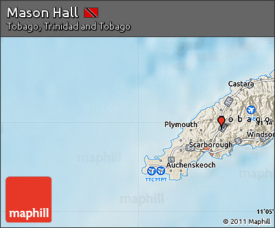 Shaded Relief Map of Mason Hall