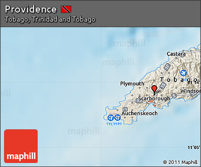 Shaded Relief Map of Providence