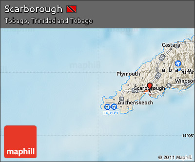 Shaded Relief Map of Scarborough