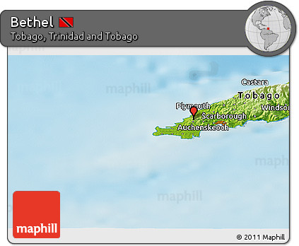 Physical Panoramic Map of Bethel