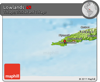 Physical Panoramic Map of Lowlands