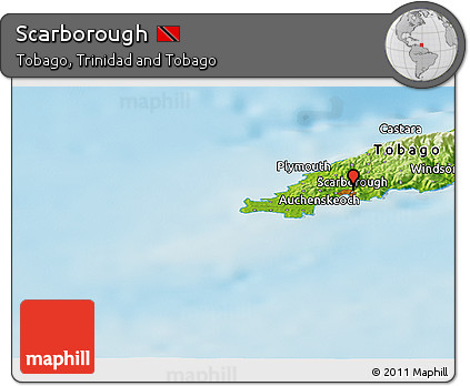 Physical Panoramic Map of Scarborough