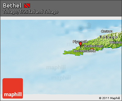 Physical Panoramic Map of Bethel