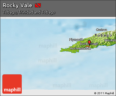 Physical Panoramic Map of Rocky Vale