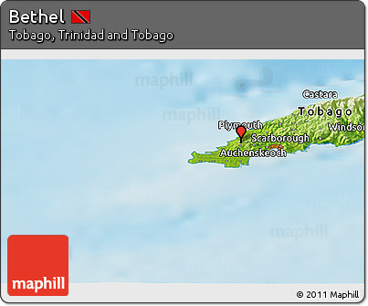 Physical Panoramic Map of Bethel