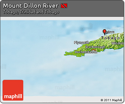 Physical Panoramic Map of Mount Dillon River