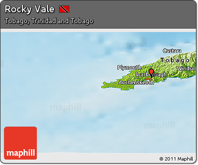 Physical Panoramic Map of Rocky Vale