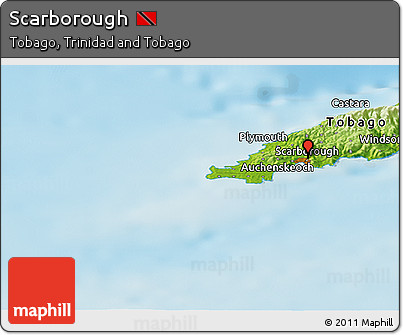 Physical Panoramic Map of Scarborough