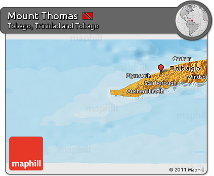Political Panoramic Map of Mount Thomas