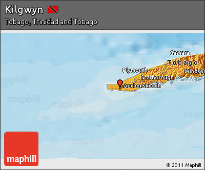 Political Panoramic Map of Kilgwyn