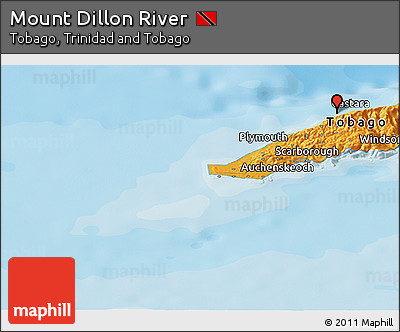 Political Panoramic Map of Mount Dillon River