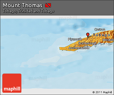 Political Panoramic Map of Mount Thomas