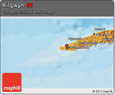 Political Panoramic Map of Kilgwyn