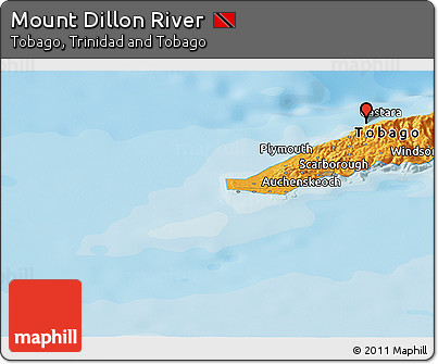 Political Panoramic Map of Mount Dillon River