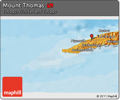 Political Panoramic Map of Mount Thomas