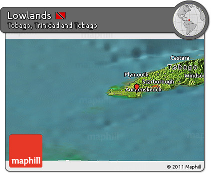 Satellite Panoramic Map of Lowlands