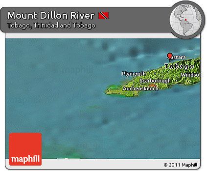 Satellite Panoramic Map of Mount Dillon River