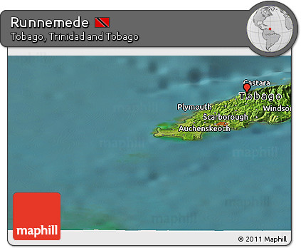 Satellite Panoramic Map of Runnemede