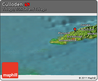 Satellite Panoramic Map of Culloden