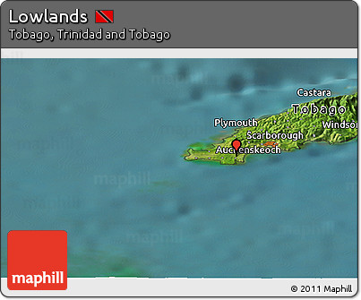 Satellite Panoramic Map of Lowlands