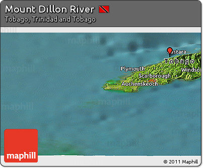 Satellite Panoramic Map of Mount Dillon River
