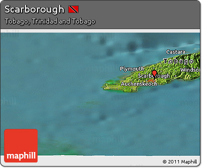Satellite Panoramic Map of Scarborough