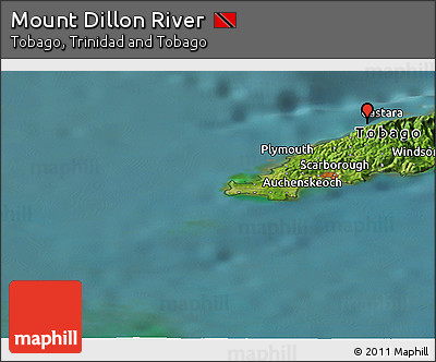 Satellite Panoramic Map of Mount Dillon River