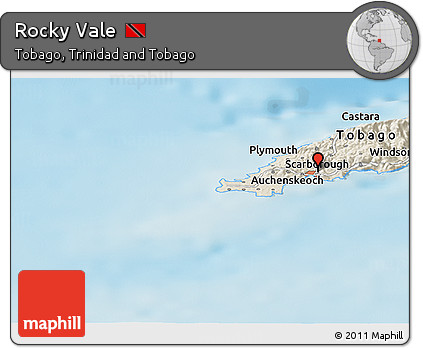 Shaded Relief Panoramic Map of Rocky Vale