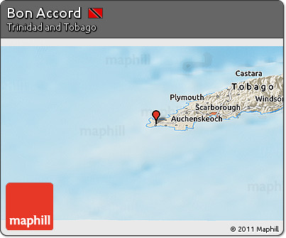 Shaded Relief Panoramic Map of Bon Accord