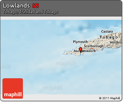 Shaded Relief Panoramic Map of Lowlands