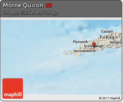 Shaded Relief Panoramic Map of Morne Quiton