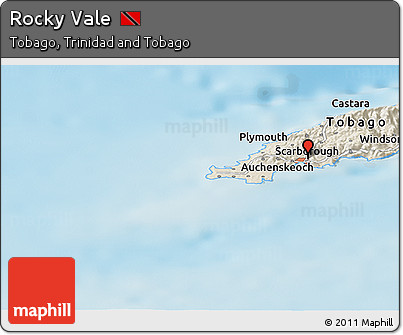 Shaded Relief Panoramic Map of Rocky Vale