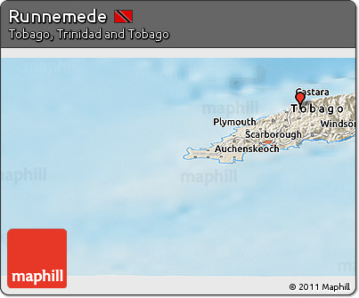 Shaded Relief Panoramic Map of Runnemede