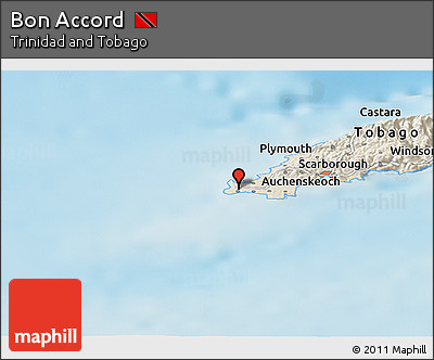 Shaded Relief Panoramic Map of Bon Accord