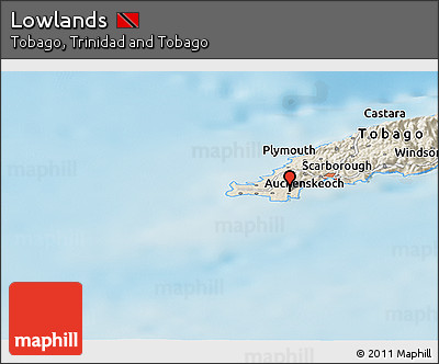 Shaded Relief Panoramic Map of Lowlands