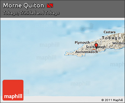 Shaded Relief Panoramic Map of Morne Quiton