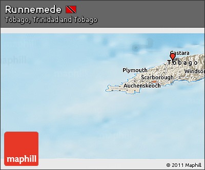 Shaded Relief Panoramic Map of Runnemede