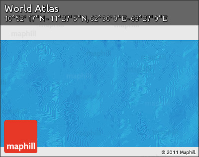 Physical 3D Map of the Area around 11° 9' 41" N, 62° 58' 30" E