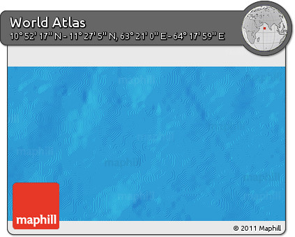 Physical 3D Map of the Area around 11° 9' 41" N, 63° 49' 30" E