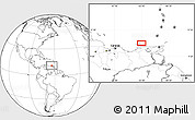 Blank Location Map of Piedras Negras
